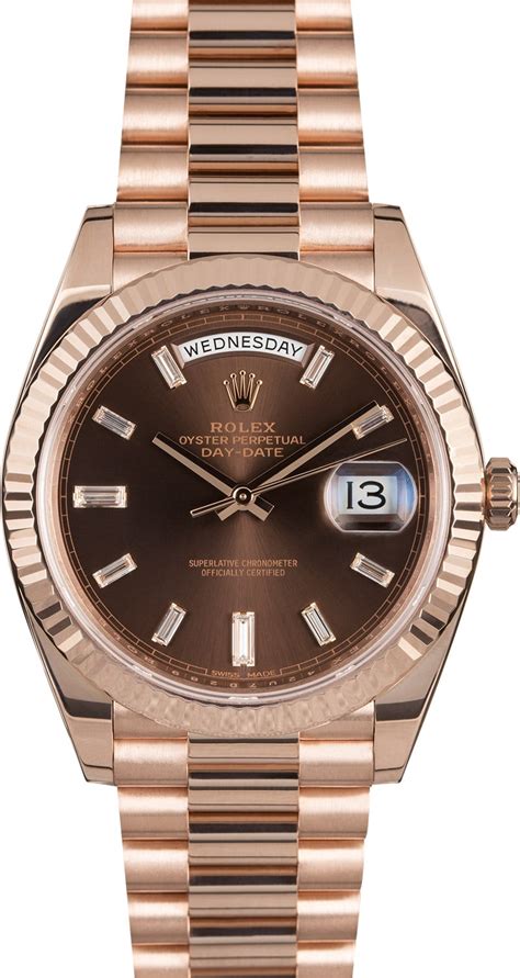 rolex rose gold 40mm president.